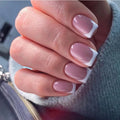 French Short square 24 Piece Artificial False Nails Private Label Nail Acrylic Stickers Press on Short Nails