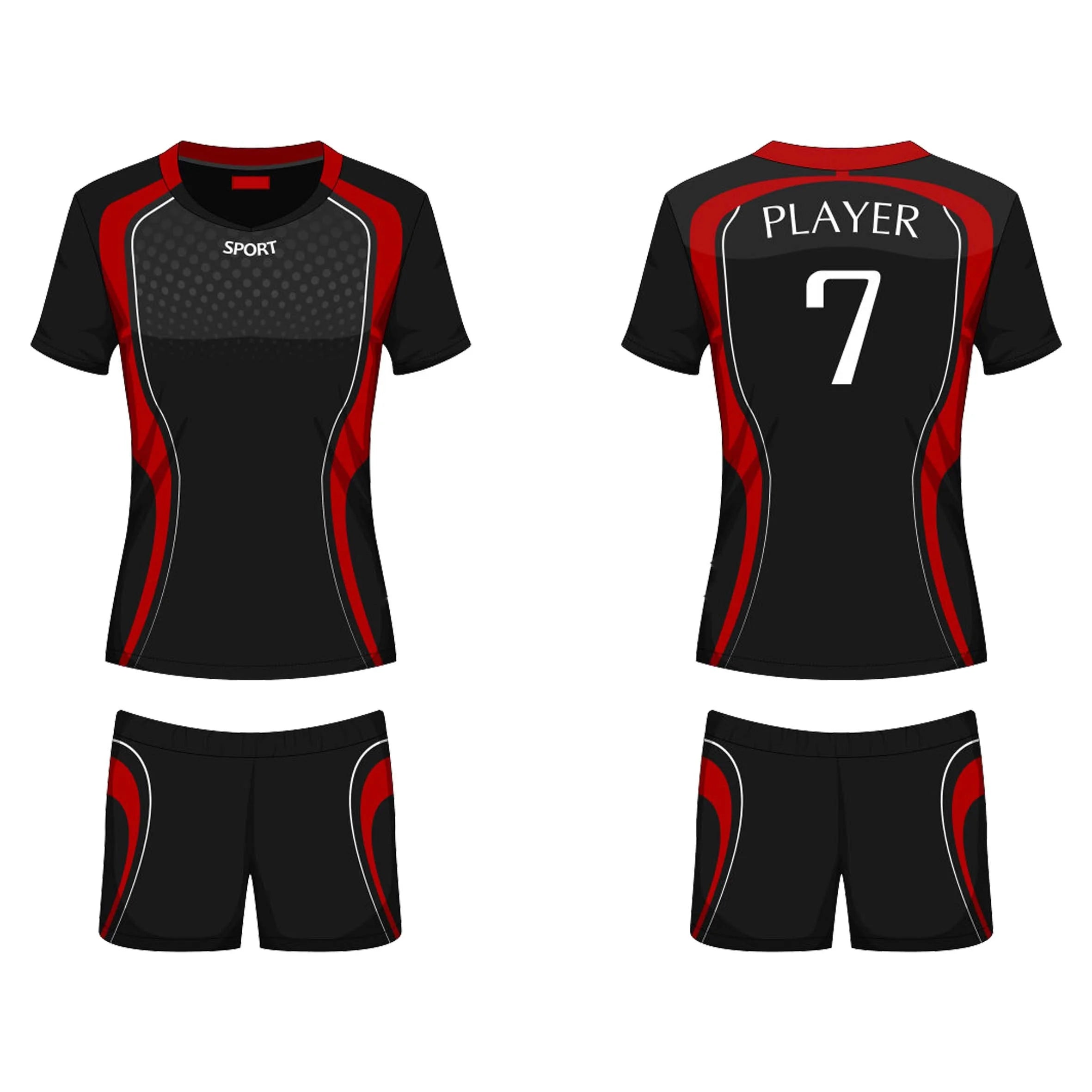 Wholesale Custom Women's Breathable Volleyball Jersey Printed Sublimation T-Shirts Female Volleyball Shirts