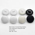 Accept Custom Eco-Friendly Satin Fabric Covered Plastic Shank Garment Buttons With Mesh Fabric Cover Mushroom Buttons