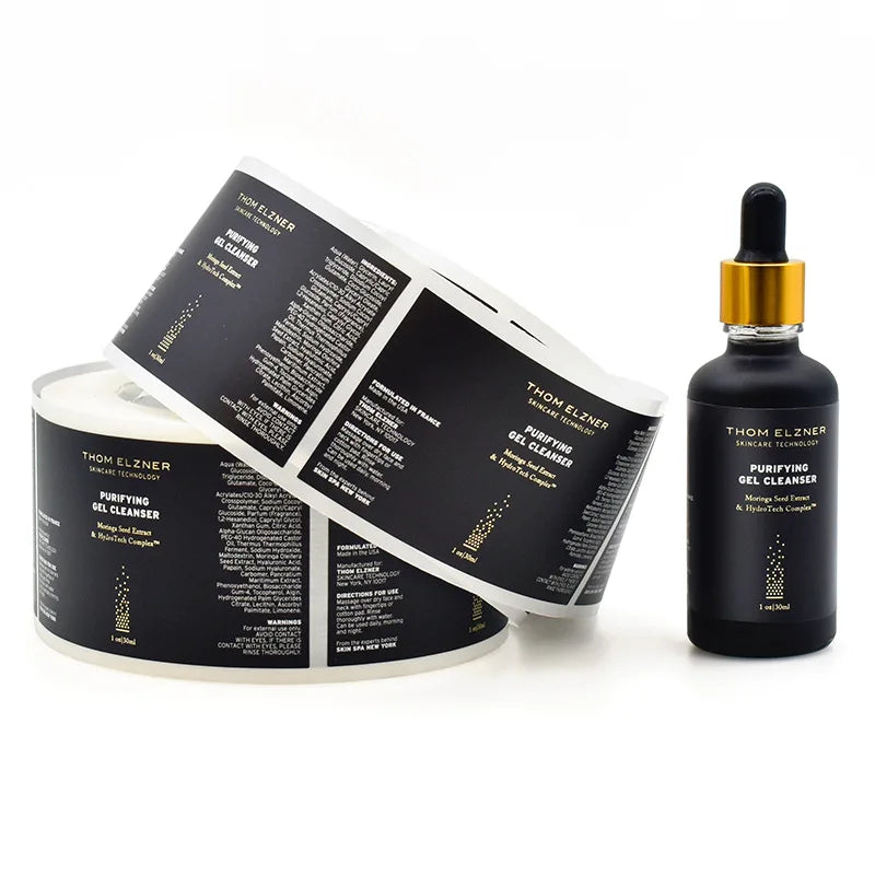 Cosmetic Packaging Product Label Sticker Custom Perfume Bottle Label Adhesive Sample Perfume Bottle Labels Sticker Printinting