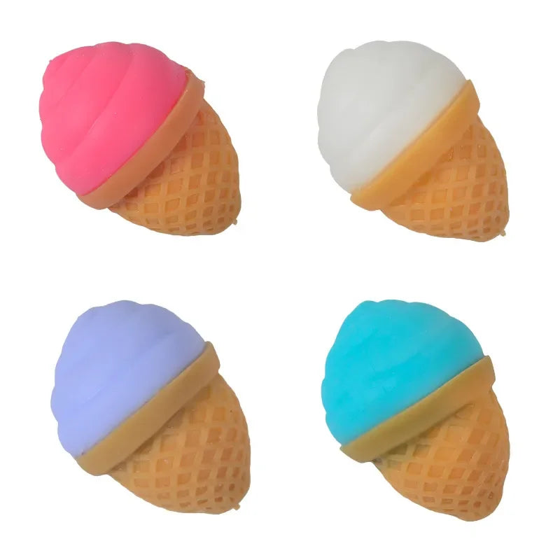 2023 Hot Sale Creative New TPR Soft Rubber Toy Ice Cream Shape Squeeze Ball Fidget Toys