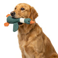 Premium Eco-Friendly Dog Toy: Duck-Shaped Linen Plush with Squeaker Chew & Teething Relief | Interactive Pet Supplies