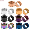 Stainless Steel Double Flare Ear Plug Flesh Tunnels Body Piercings Jewelry Ear Piercing