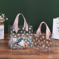 Custom Logo Waterproof Cheap Transparent Shoulder clear Jelly Pvc Shopping Tote Bag