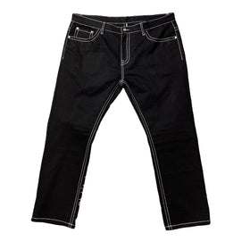 DENIMGUYS Custom Black Street Style 100% Polyester Men's Denim Jeans Embroidered Baggy Men Jeans