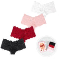 Luxury Large Size Women's Sexy Underwear 4pcs/lot Comfortable Knitted Panty Gift Box Set with Solid Pattern