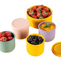 Am Azon Hot Selling Reusable 250ML Silicone Round Keep Fresh Bento Lunch Box Microwave Silicone Food Storage Container With Lid