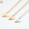 Wholesale Fashion Choker Necklace Luxury Gold Plated Chain Choker Heart Pendent Necklace for Couple Best Friend