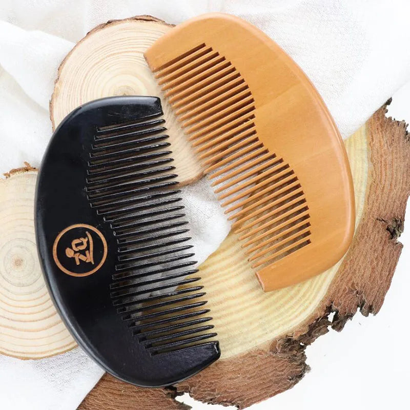 Custom Label Wholesale Black Small Pocket Mens Beard Comb Hair Detangling Comb for Travel