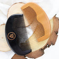Custom Label Wholesale Black Small Pocket Mens Beard Comb Hair Detangling Comb for Travel MegaBDM