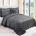Modern Soft Warm and Comfortable Quilted Microfiber Solid Color Brushed 3 PCS OEKO-TEX Certified Bedding Set