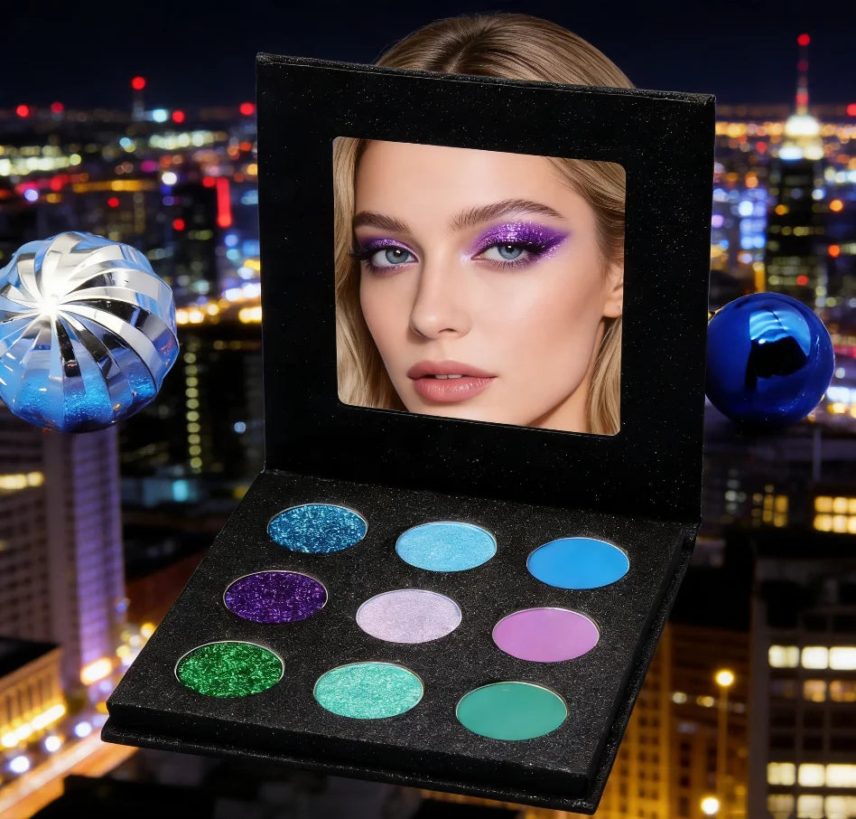 Custom DIY Empty Metallic Water-Proof Single Dry Eyeshadow Palette Wholesale DIY Private Label Eye Shadow Packaging Customizable