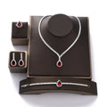 Echsio Fashionable Wedding Bridal Jewelry Set Wholesale  Party Copper Cubic Zircon Accessory Drop Shipping for Women BN7747