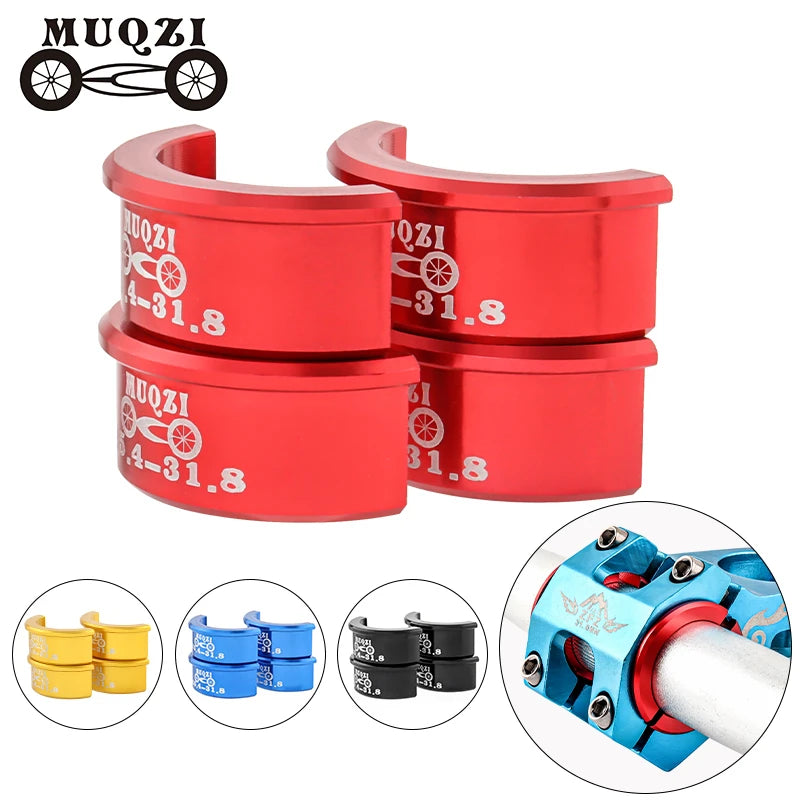 MUQZI MTB Bicycle Handlebar Conversion Shim 25.4 to 31.8mm 31.8 to 35mm Handlebar Installation Adjust Shim Stem Adapter