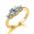 Gra Certificate Diamond Moissanite Ring 925 Sterling Silver 1 Ct Carat 14K 18K White Gold Vvs for Women Engagement Jewelry Gift