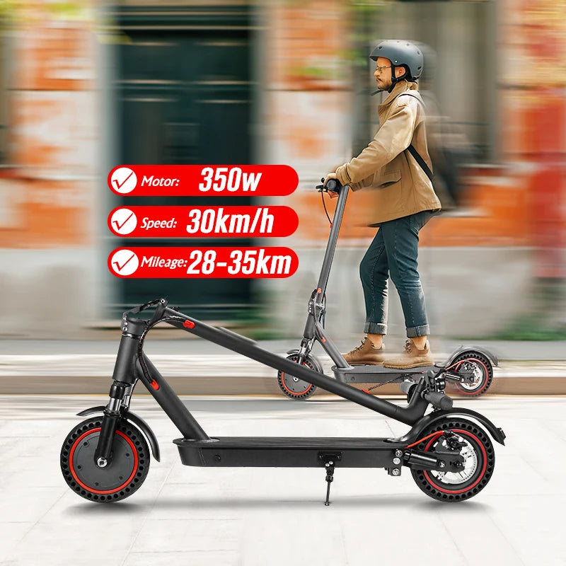 EU Warehouse 350W Smart Electric Scooters 8.5in Rubber Tire App Function LED Display Speed Pro Kick Mobility Scooter