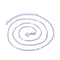 S925 Sterling Silver Ladies' Vintage Simple Box Chain Collarbone Necklace Elegant Jewelry Findings & Components