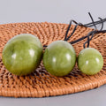 Huiying Wholesale Natural Xiuyan Jade Crystal Eggs Nephrite Jade Yoni Eggs Set Crystal Quartz Eggs for Women