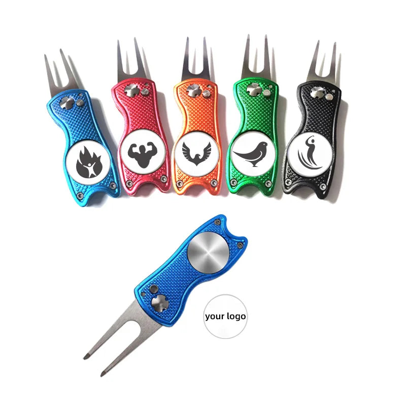Personalized Hot Selling Metal Pitch Repair Magnetic Foldable Golf Divot Tools
