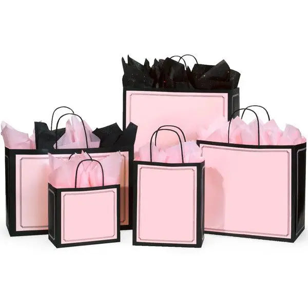 Windowed Flower Design Handbag Paper Bag for Bouquet and Flower Packaging