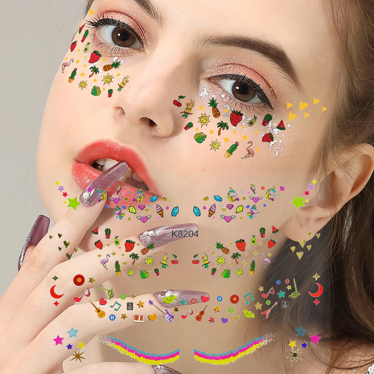Five & Ten GMPC/Sedex/ISO/EUDR Freckle Face Sticker Stage Performance Face Makeup Dance Freckle Patches Temporary Tattoo Sticker