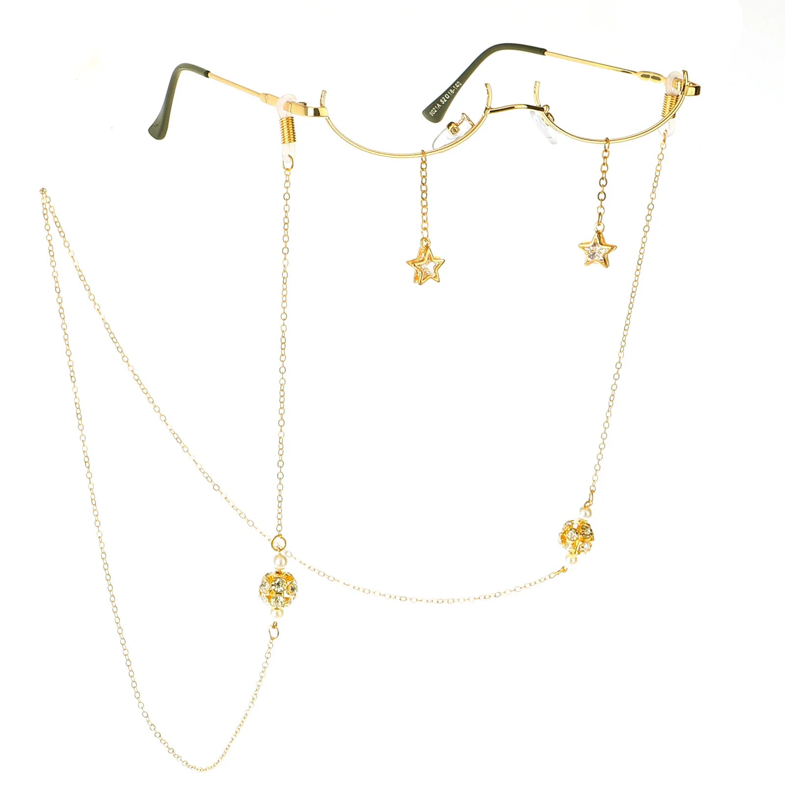 ZICHUAN ZC-21108 Metal Half Eyeglass Frame Chain Reading Glasses Cords Sunglasses Necklace for Women 70cm Eyewear Accessories