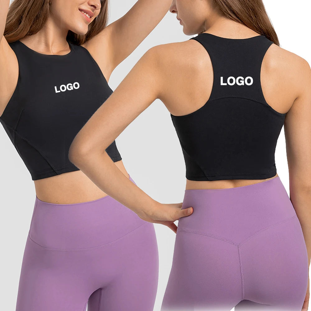 Workout Tank  Women Fitness Crop Top High Impact Training Vest Tank Top Women Gym Sports Yoga Top