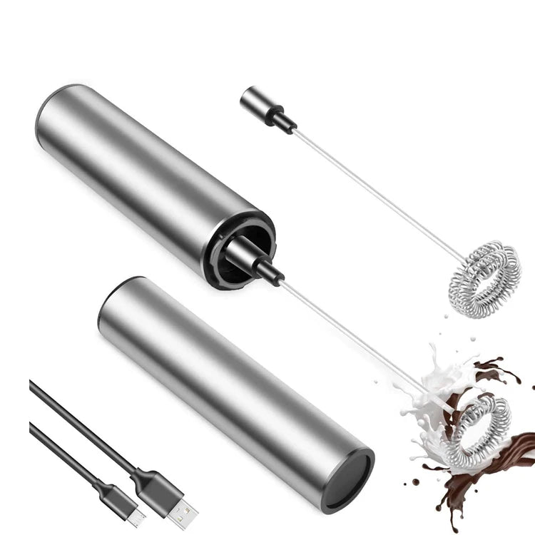 Electric Stainless Steel Handle Cappuccino Milk Frother