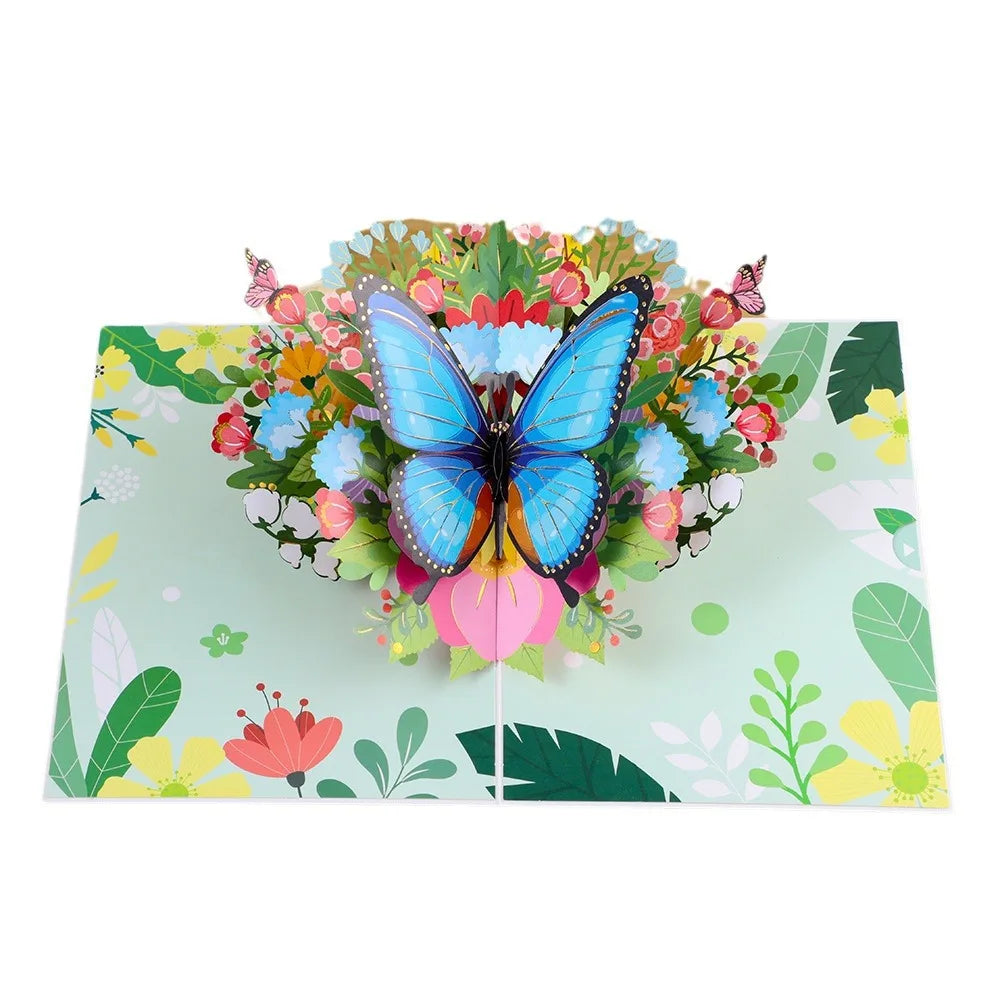 Handcrafted 3D Pop-Up Butterfly Card - Unique Valentine's Day Gift for Loved Ones Handmade Greeting Card