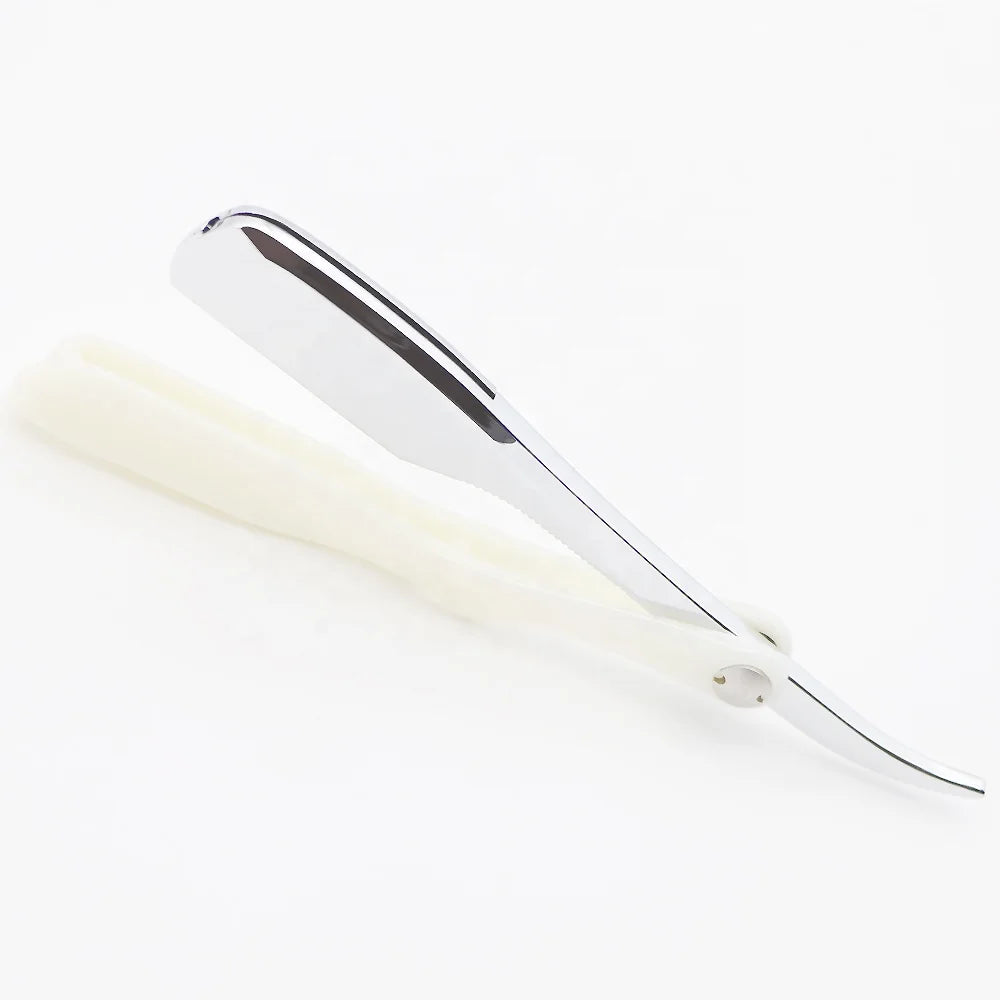 Mirror Polish Face Cleaning Folding Straight Edge Shaving Knife Hair Remove Navaja De Afeitar Salon Cut Throat Barber Razor