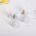 Empty Flat Round Refillable 25ml Perfume Glass Bottle