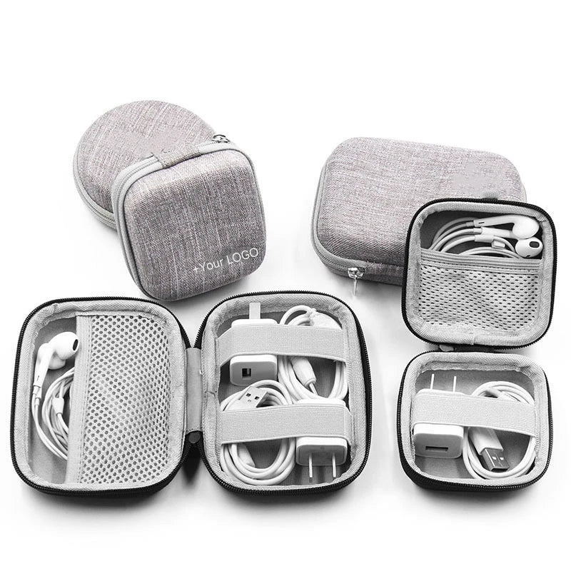 Customized Multi-function Earphone Storage Box EVA Portable Data Cable Finishing Zipper Bag Multi-specification EVA Earphone Bag