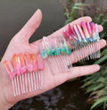 Diy Factory Price Aura Quartz Hair Comb Angel Quartz Point Jewellery for Gift