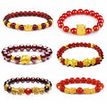 Main Product HotAgate Round Bead Brave Bracelet WomenGilded Garnet Bracelet Bracelet Wholesale
