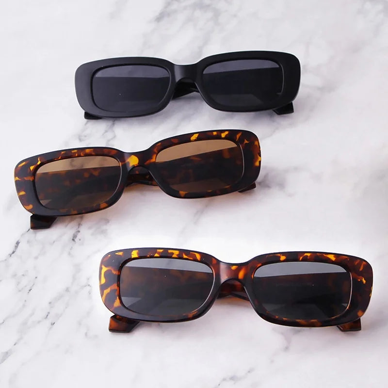 2023 Classic Vintage Sun Glasses Wholesale Custom Men Women Black Rectangle Shades Small Square Colorful Sunglasses