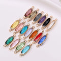Wholesale Crystal Water Drop Connector Necklace Links Oval Shape Crystal Gemstone Charms Connectors for DIY Jewelry Making