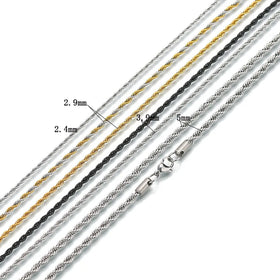 Wholesale Stainless Steel Rope Chain Jewelry Findings Component for Men Women Necklace Jewelry Making