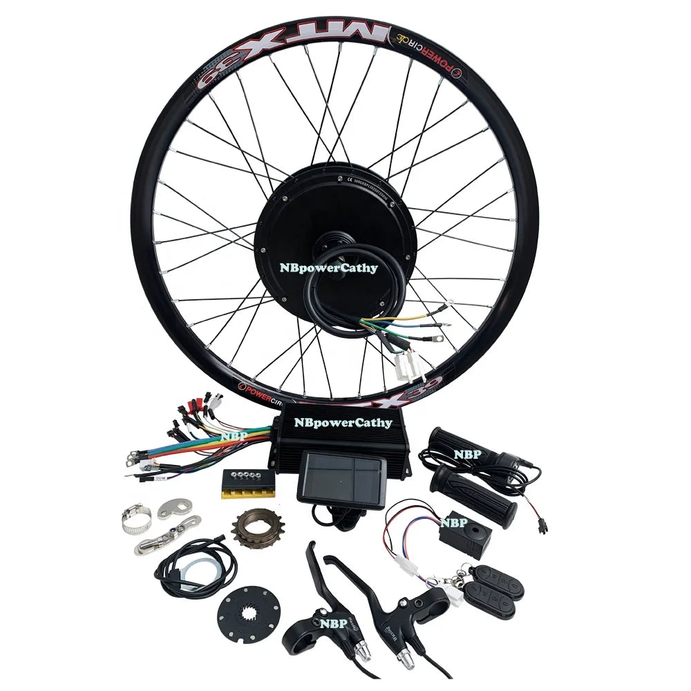 US Warehouse Stock 60V 72V 3000W Hub Motor 26 27.5 29inch MTX E Bike Conversion Kit 80A Sine Wave Controller UKC1 Display
