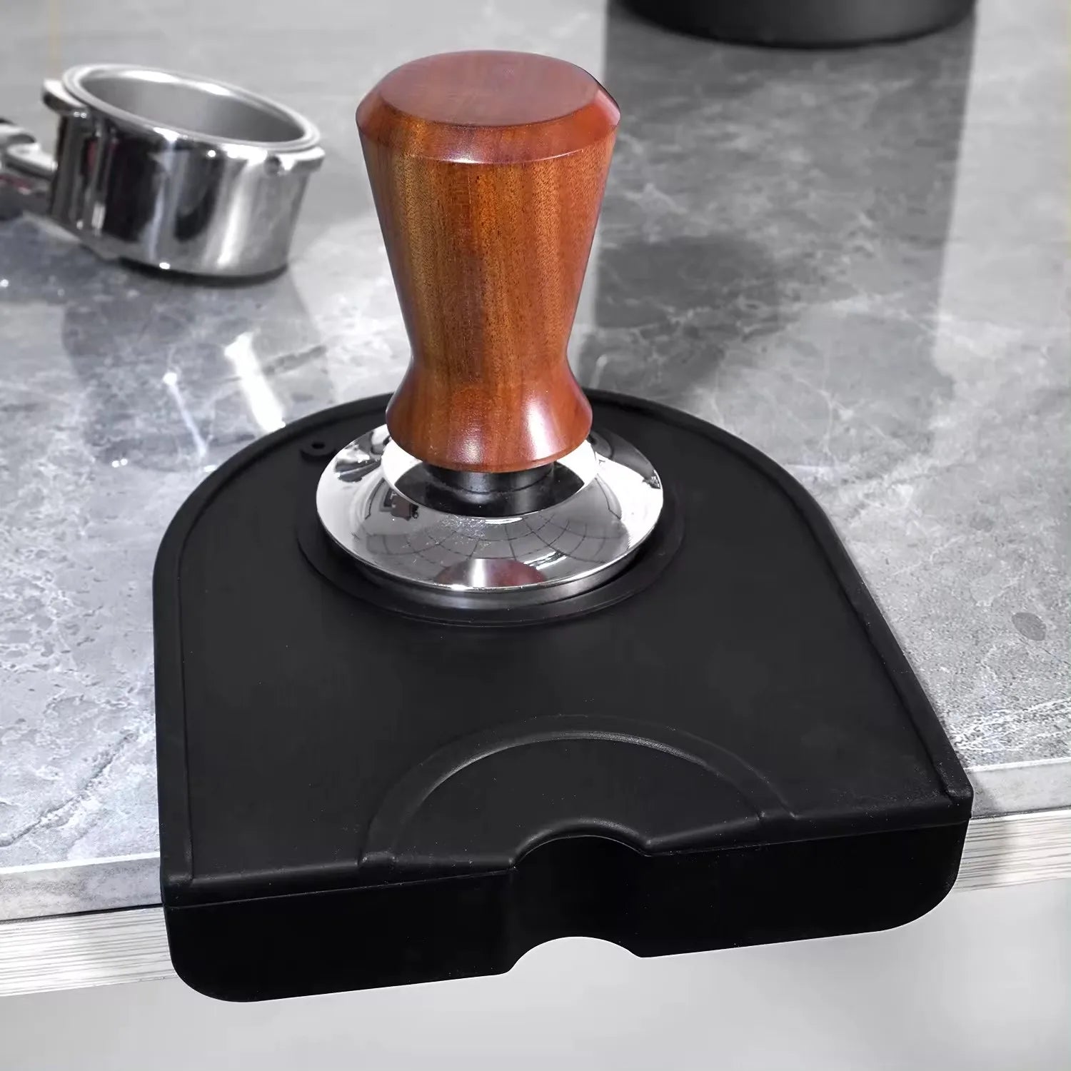 Espresso Barista Tool Tamping Holder Silicone Coffee Tamper Mat for Barista Tool Home Kitchen Bar Coffee Embossed Printing logo