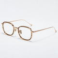 Autumn Golden Japanese Retro Literary Engraving Myopia Eye Frame Three-petal Grass Hand Frame Unisex Xxin Brand Reading Glasses