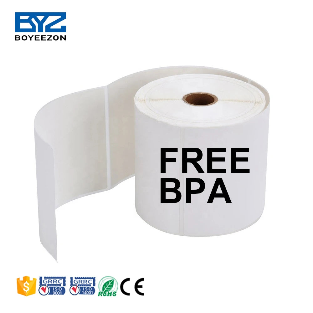 Waterproof Adhesive Thermal Paper Label 100x150mm 500pcs Compatible for Zebra DT100150 ZB Printer