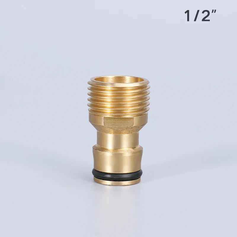 Hot Selling Garden Irrigation Adapter Quick Connect Brass Connector Water Hose Thread Fitting 1/2" Male