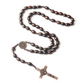 Catholic Rosary Prayer Beads 8*10mm Christ Wooden Beads Cross Jesus Saint Necklace Jewelry Christianity Easter Church Gift