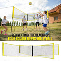 2021 Hot  4 Player Volleyball Net Cross Four-sided Beach Volleyball Net Four Square Meets Multifunctional Sports Training Net