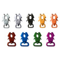 Custom Aluminum Metal Swivel Frog Caribeaner Hook for Dog Lead