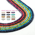 Flat Round Disc Beads Natural Stone Loose Beads Heishi Beads for Bracelet Makingv