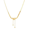 New Design Fashion Jewelry Stainless Steel 18k Gold Filled Snake Chain Butterfly Tassel Gold Choker Necklace