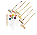FDFIT Kids Croquet Set for 6-Players Wooden Outdoor Sports Game with Carry Bag