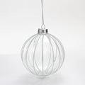 Top Seller Hand Blown Christmas Decorative Hanging Glass Ornaments Clear Glass Christmas Ball with Stripes Eco-friendly