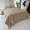 Burnt Orange Cotton Muslin Double Gauze Quilt Lace Edge Queen/king Big Large Size with Lace Edge
